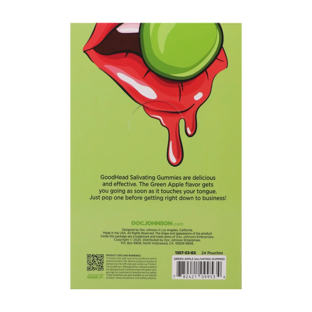Gummies stimulants la salivation à la pomme verte, display de 24 unités, 12 gr, Goodhead – Image 2