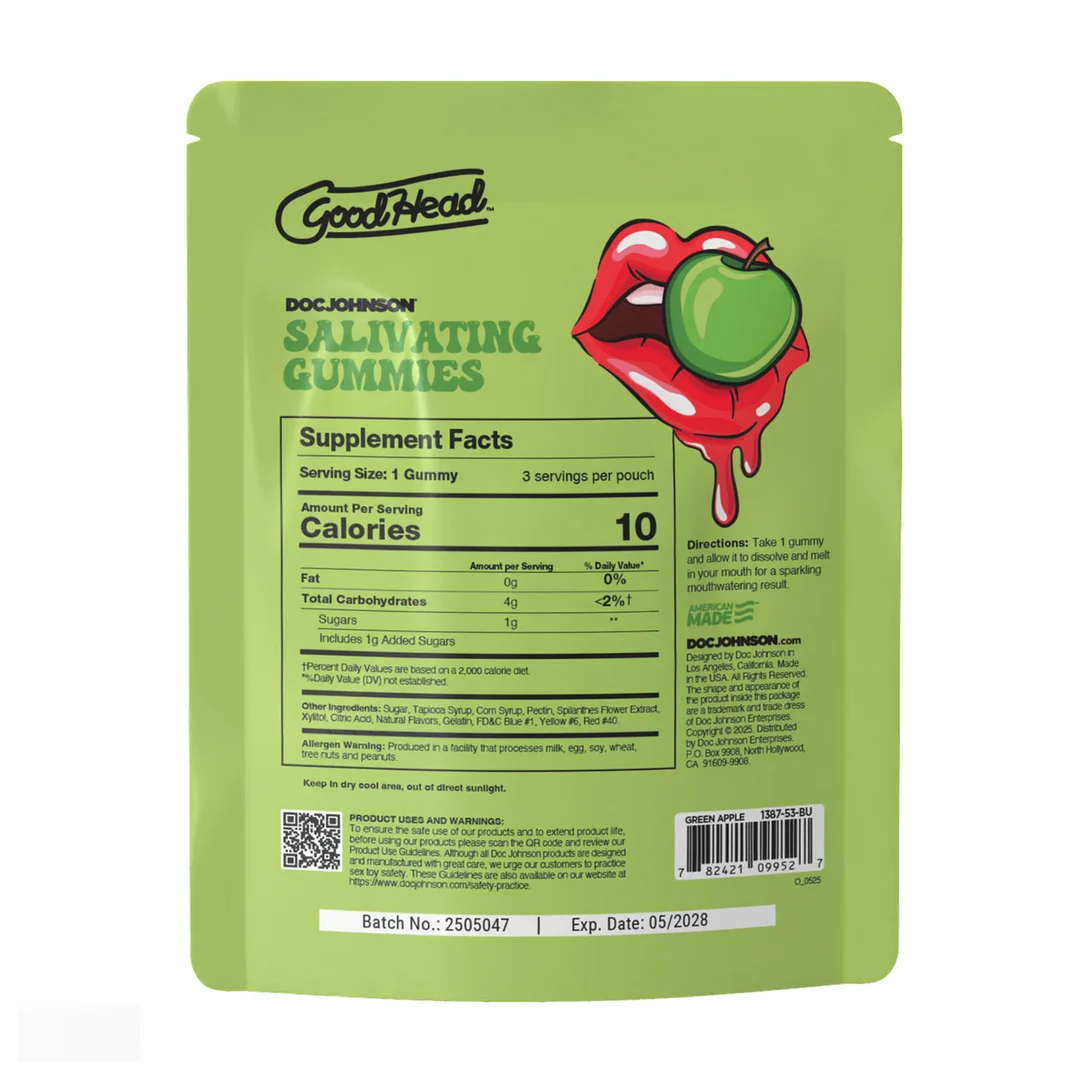 Gummies stimulants la salivation à la pomme verte, display de 24 unités, 12 gr, Goodhead – Image 4