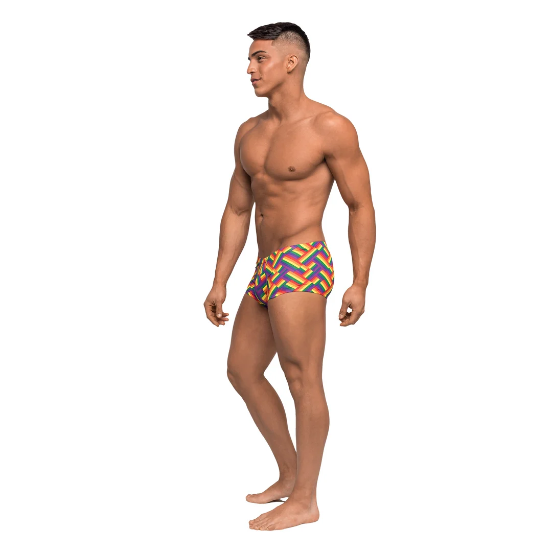 Slip homme sexy avec imprimé Pride et poche Male Power – Image 8