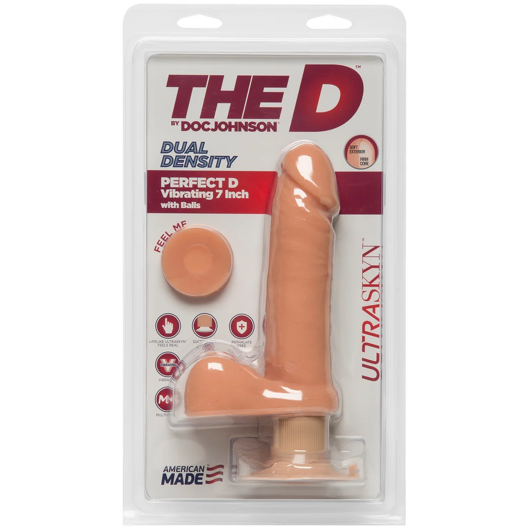 Gode Doc Johnson Perfect D ULTRASKYN avec testicules – Image 1