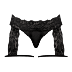 Short jarretelles Male Power en dentelle fleurie – Image 6