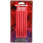 Bougies Drip japonaises, rouges, sensations chaudes de cire sans danger pour la peau, unisexes, Doc Johnson, lot de 3