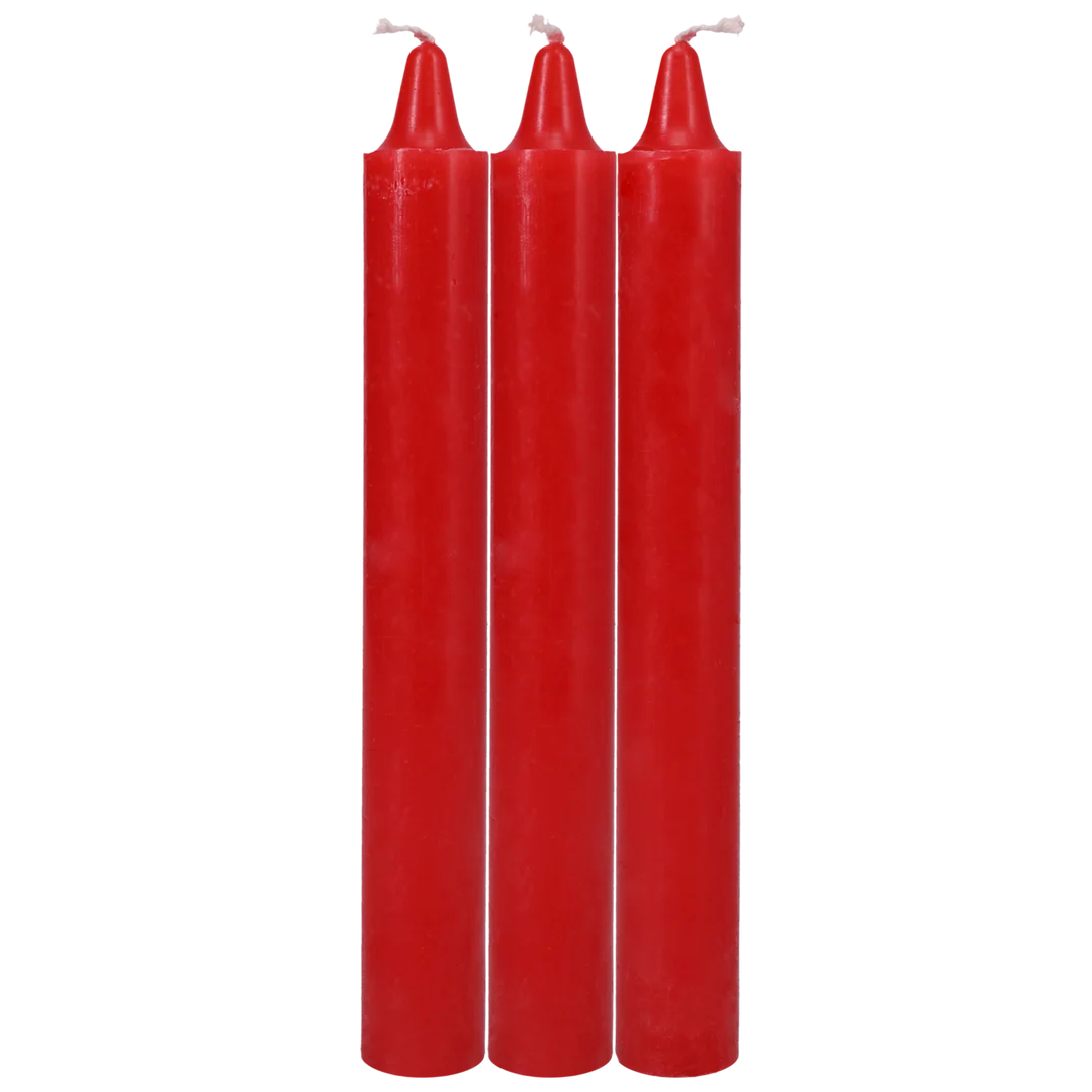 Bougies Drip japonaises, rouges, sensations chaudes de cire sans danger pour la peau, unisexes, Doc Johnson, lot de 3 – Image 2