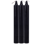 Bougies japonaises à cire dégoulinante – Gouttes chaudes indiquées comme sans danger pour la peau, pour un jeu sensoriel – Parfum neutre – Doc Johnson – Noir – 3 pièces – Image 2