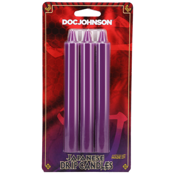 Bougies japonaises à cire dégoulinante violettes