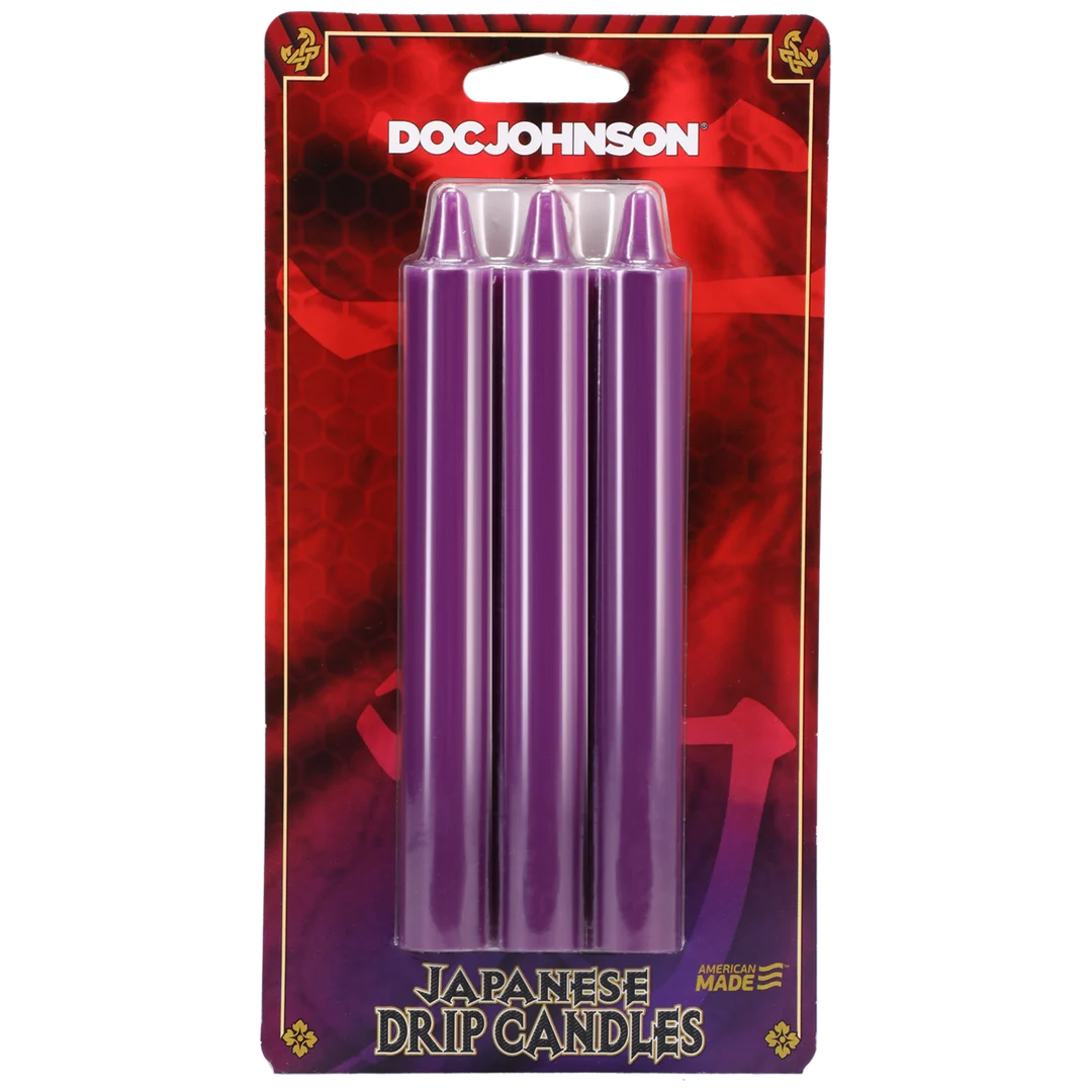 2101-06-CD-2 Bougies japonaises à cire dégoulinante violettes – Image 1