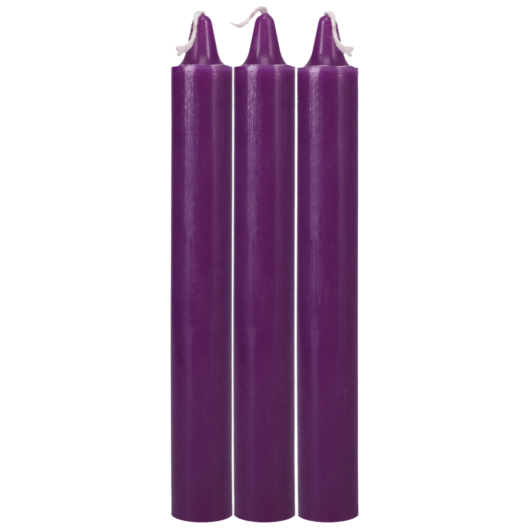Bougies japonaises à cire dégoulinante violettes – Image 2