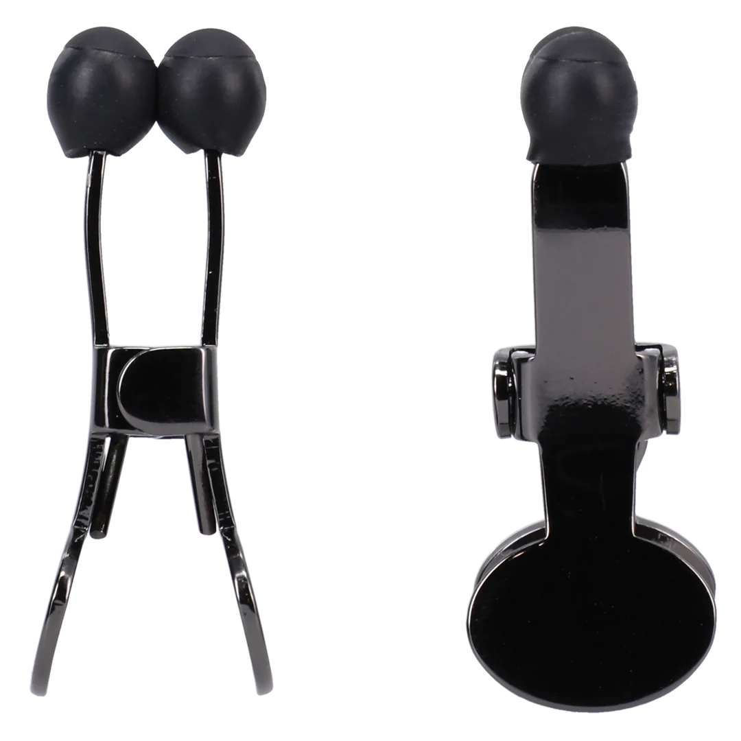 Pinces à tétons BDSM à maintien ferme | Nippers, pinces à tétons en acier inoxydable avec embout en silicone | Noir – Image 2