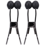 Pinces à tétons BDSM à maintien ferme | Nippers, pinces à tétons en acier inoxydable avec embout en silicone | Noir – Image 4