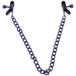 Pinces à tétons BDSM à pression réglable – Pinces à tétons – Violet – Image 2