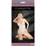 Body échancré en résille diamant avec détail nœud pour silhouettes pulpeuses – Coquette – Image 6