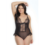 Teddy sexy grande taille avec entrejambe ouvert et détails en dentelle, pour tes courbes – LIN – Image 7