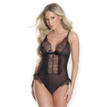 Teddy sexy grande taille avec entrejambe ouvert et détails en dentelle, pour tes courbes – LIN – Image 5