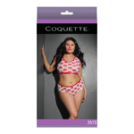 Crop top et short Coquette à imprimé lèvres