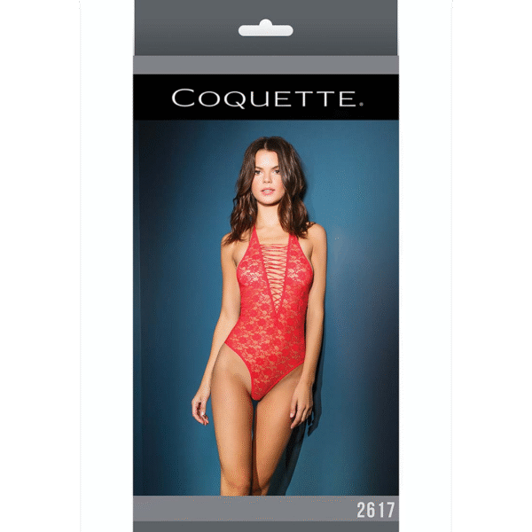 Teddy rouge en dentelle Coquette