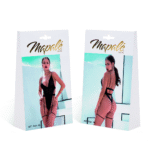 Combinaison noire Mapalé en résille avec détails imitation cuir – Image 10