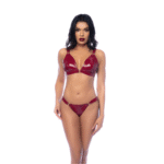 Ensemble de lingerie deux pièces Mapalé rouge vin brillant – Image 12