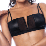 Ensemble soutien gorge deux pièces Mapalé Rock Star, L/XL, noir effet vinyle – Image 2