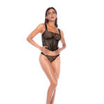 Set deux pièces en résille noire Mapalé – Image 4