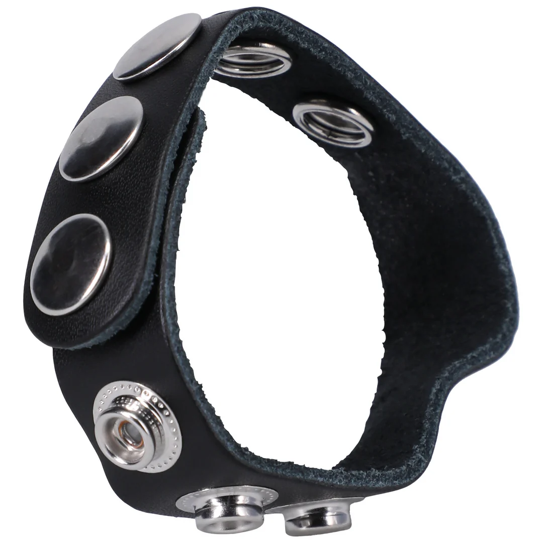Bague pénienne Doc Johnson The Leather 5 Snap – Image 2