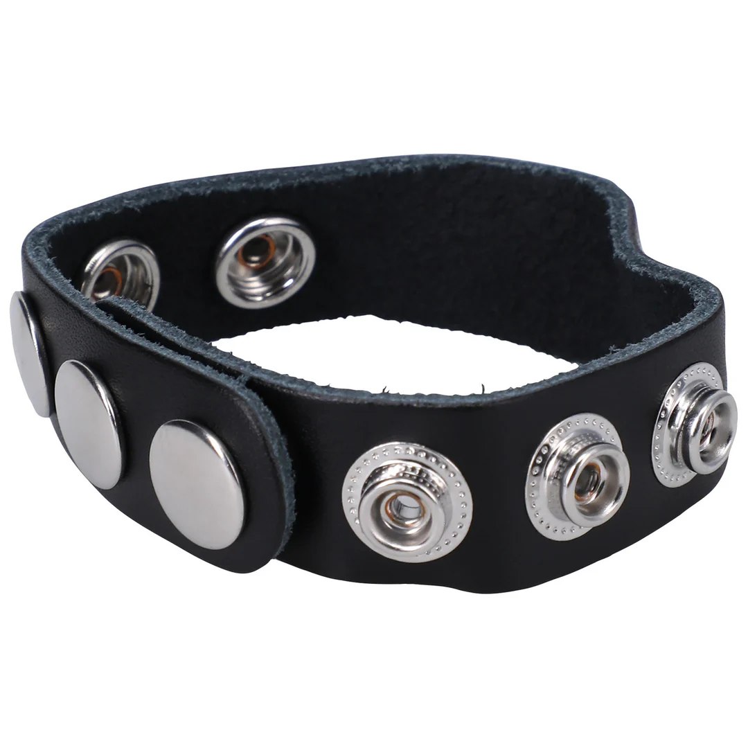 Bague pénienne Doc Johnson The Leather 5 Snap – Image 5