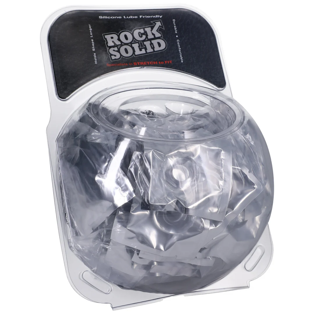 Anneau pénien non vibrant en TPE très extensible – Clambowl 100 Stuks – Image 2