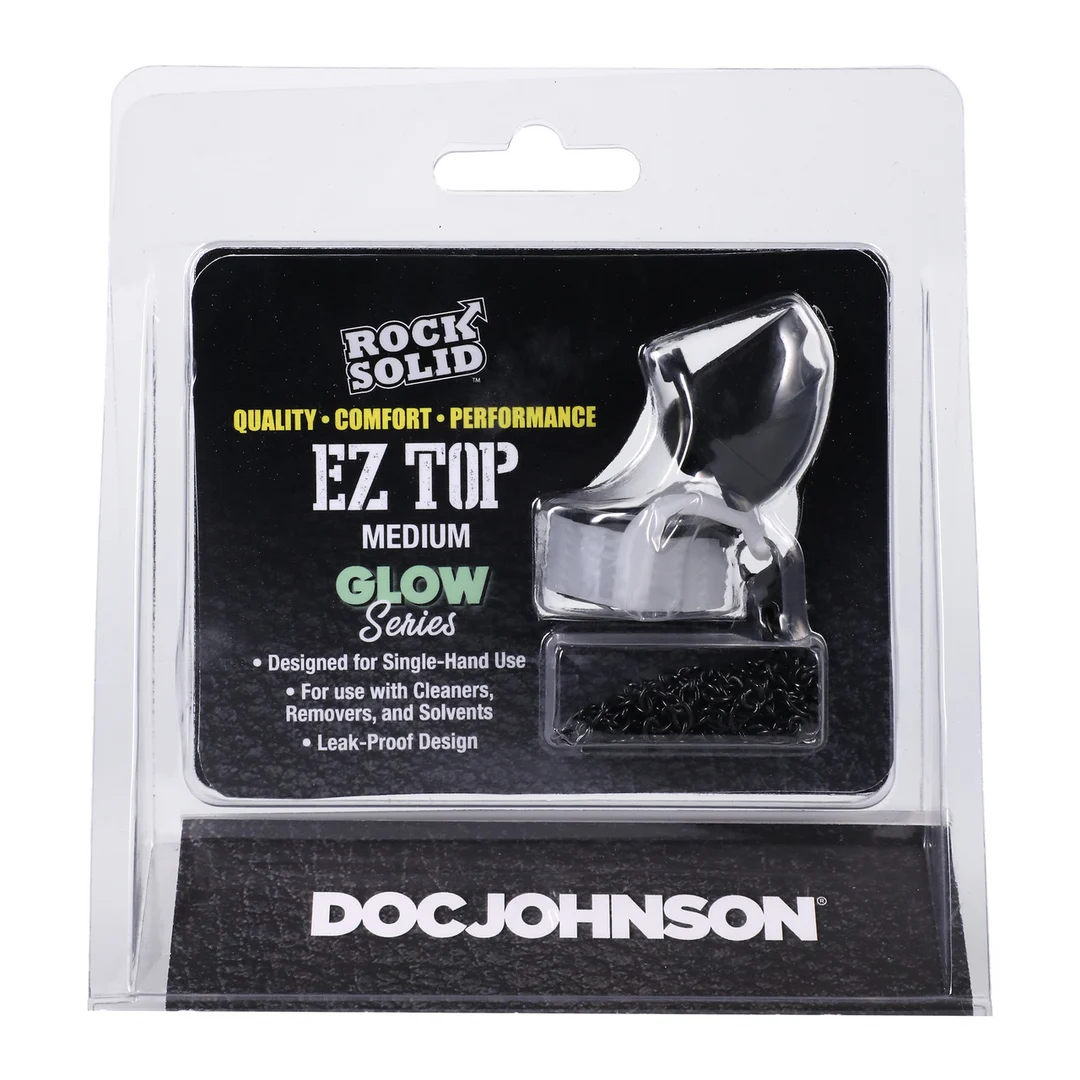 3702-04-CD-2 Doc Johnson Rock Solid EZ Top bouchon Medium Glow in the Dark – Image 1