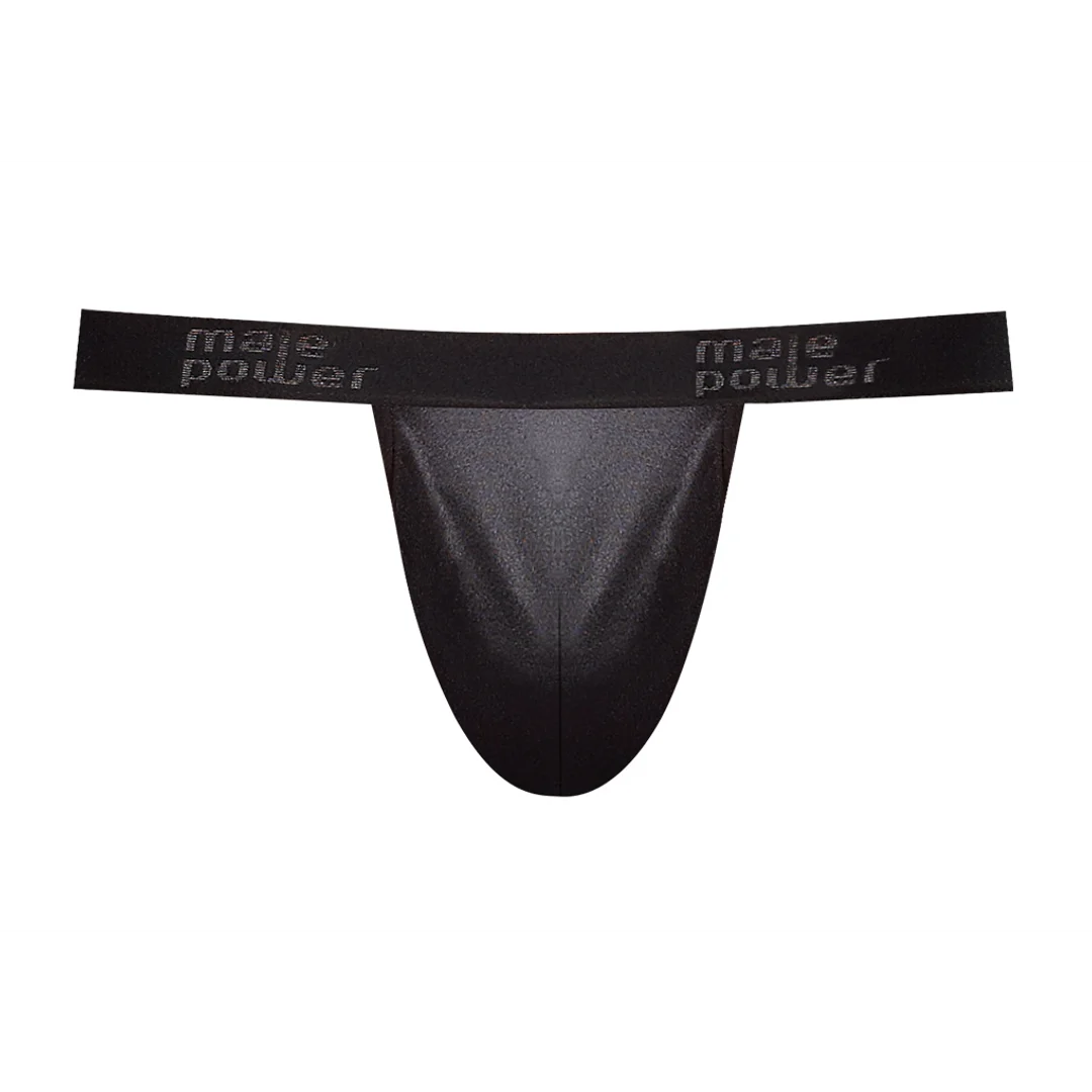 Jockstrap à finition satinée et ceinture au toucher pelucheux pour une allure assurée – Male Power – Image 4