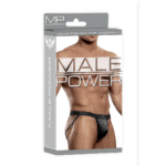Jockstrap à finition satinée et ceinture au toucher pelucheux pour une allure assurée – Male Power