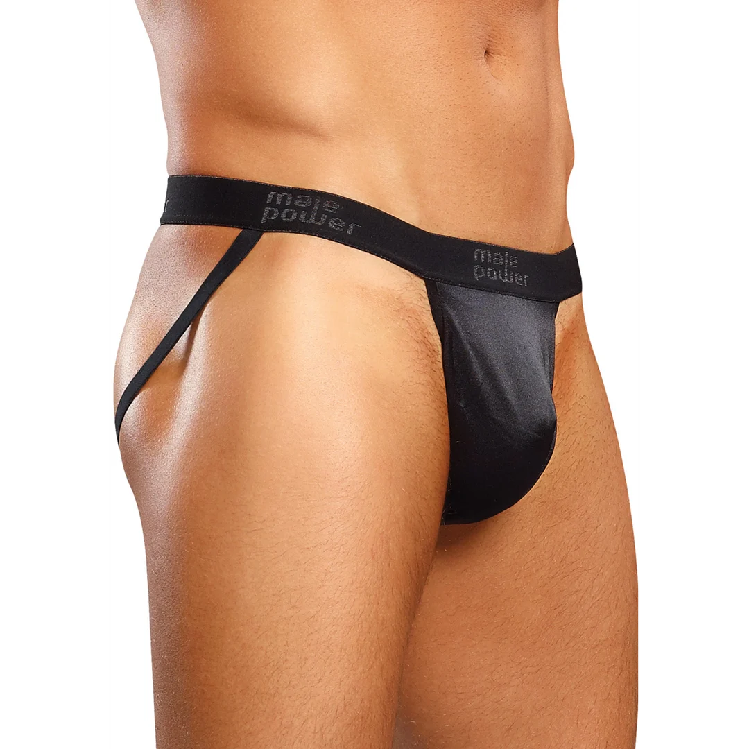 Jockstrap à finition satinée et ceinture au toucher pelucheux pour une allure assurée – Male Power – Image 6