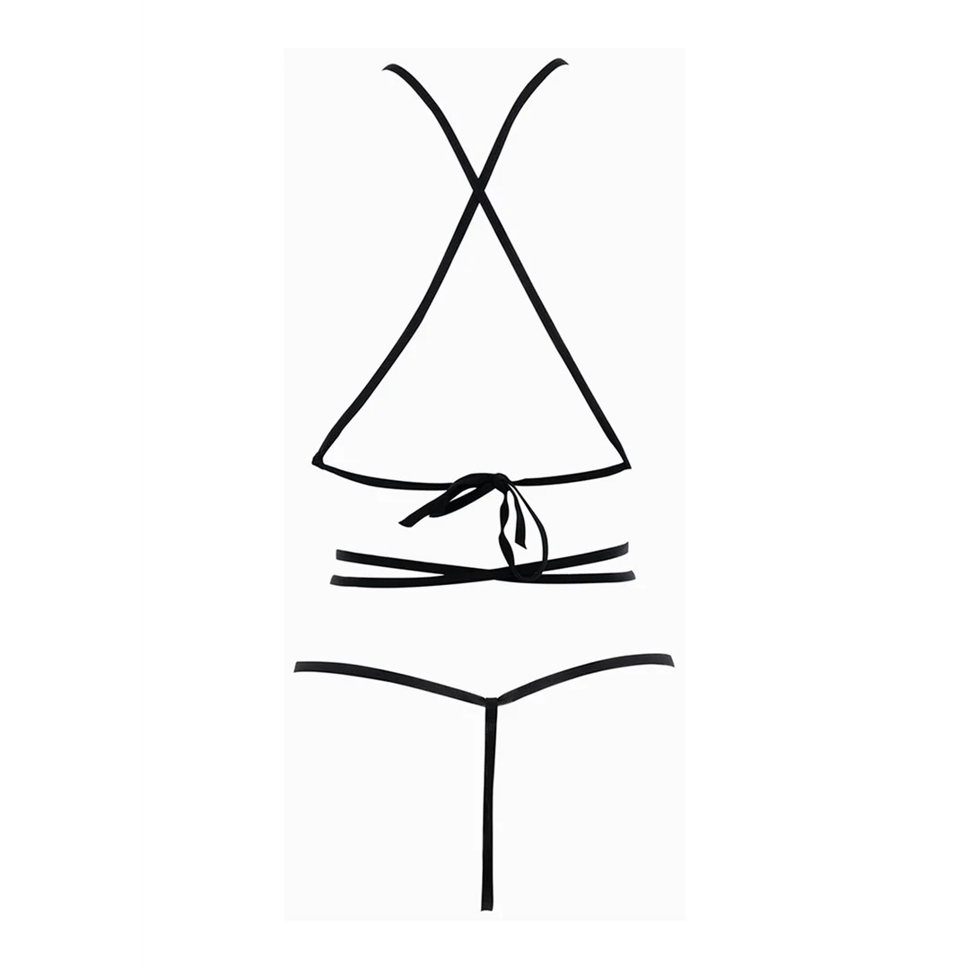 Body à bonnets ouverts avec liens croisés, lingerie sexy au look séduisant - LIN – Image 4