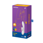Vibromasseur rabbit Satisfyer, contrôlé par application et rechargeable, Satisfyer blanc