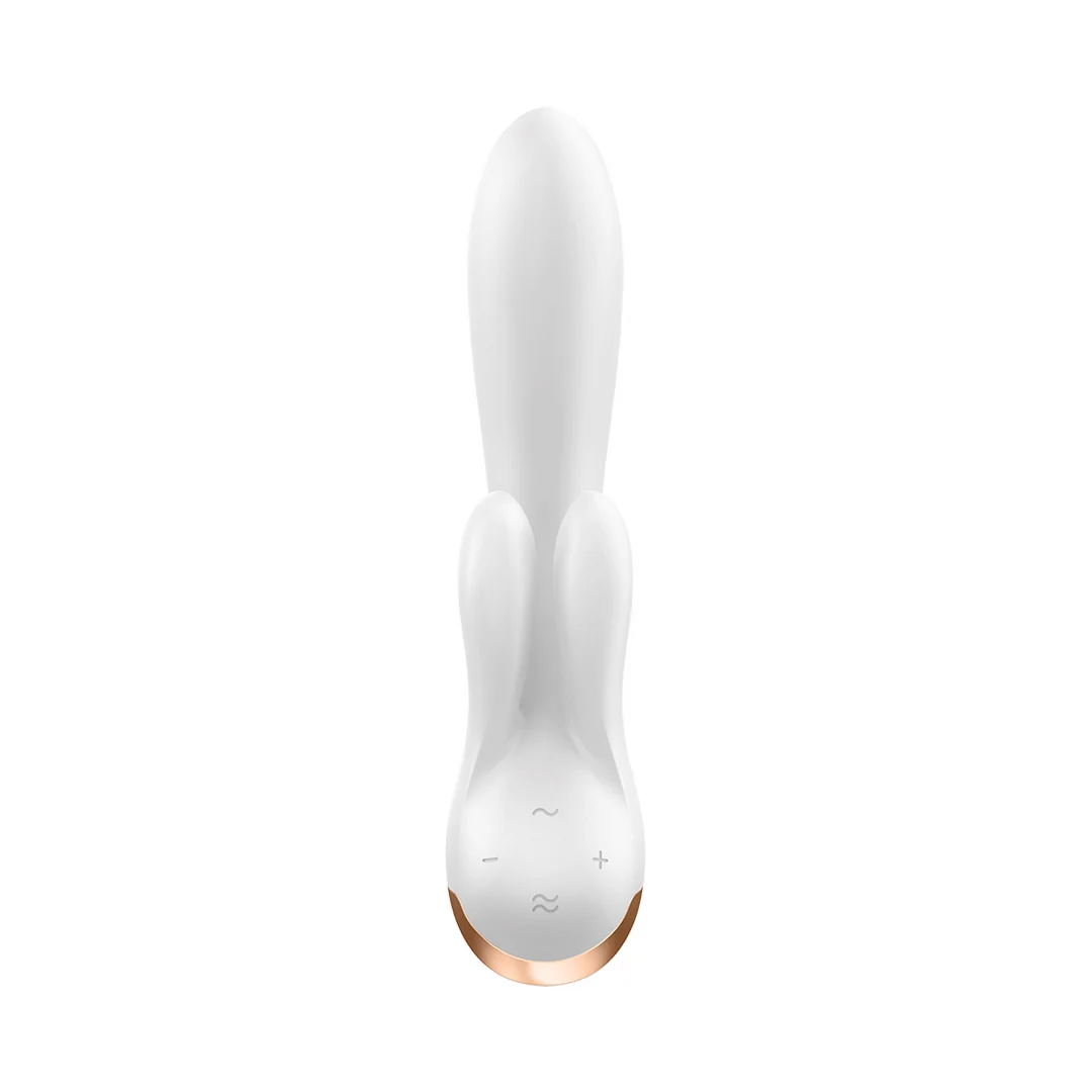Vibromasseur rabbit Satisfyer, contrôlé par application et rechargeable, Satisfyer blanc – Image 2