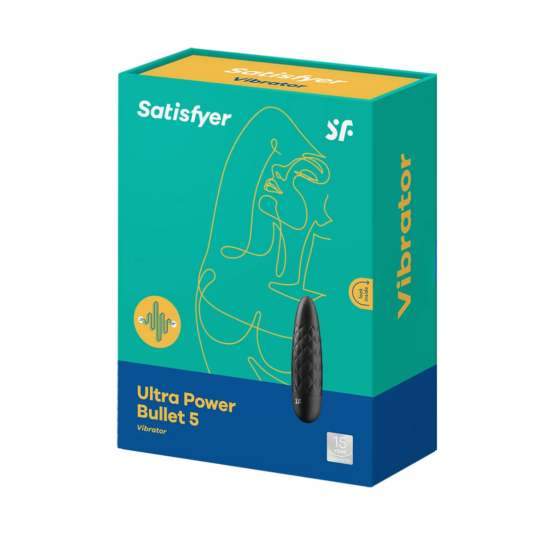 Mini vibromasseur Satisfyer – pointe ciblée et texture en relief – Satisfyer noir – Image 1