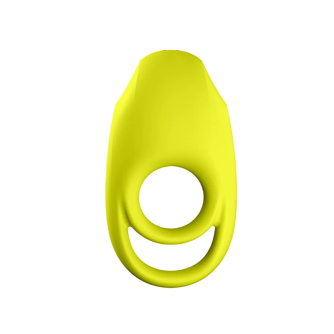 Anneau pénien vibrant avec stimulateur clitoridien – Spectaculaire – Anneau pénien vibrant double – Vert néon – Image 2