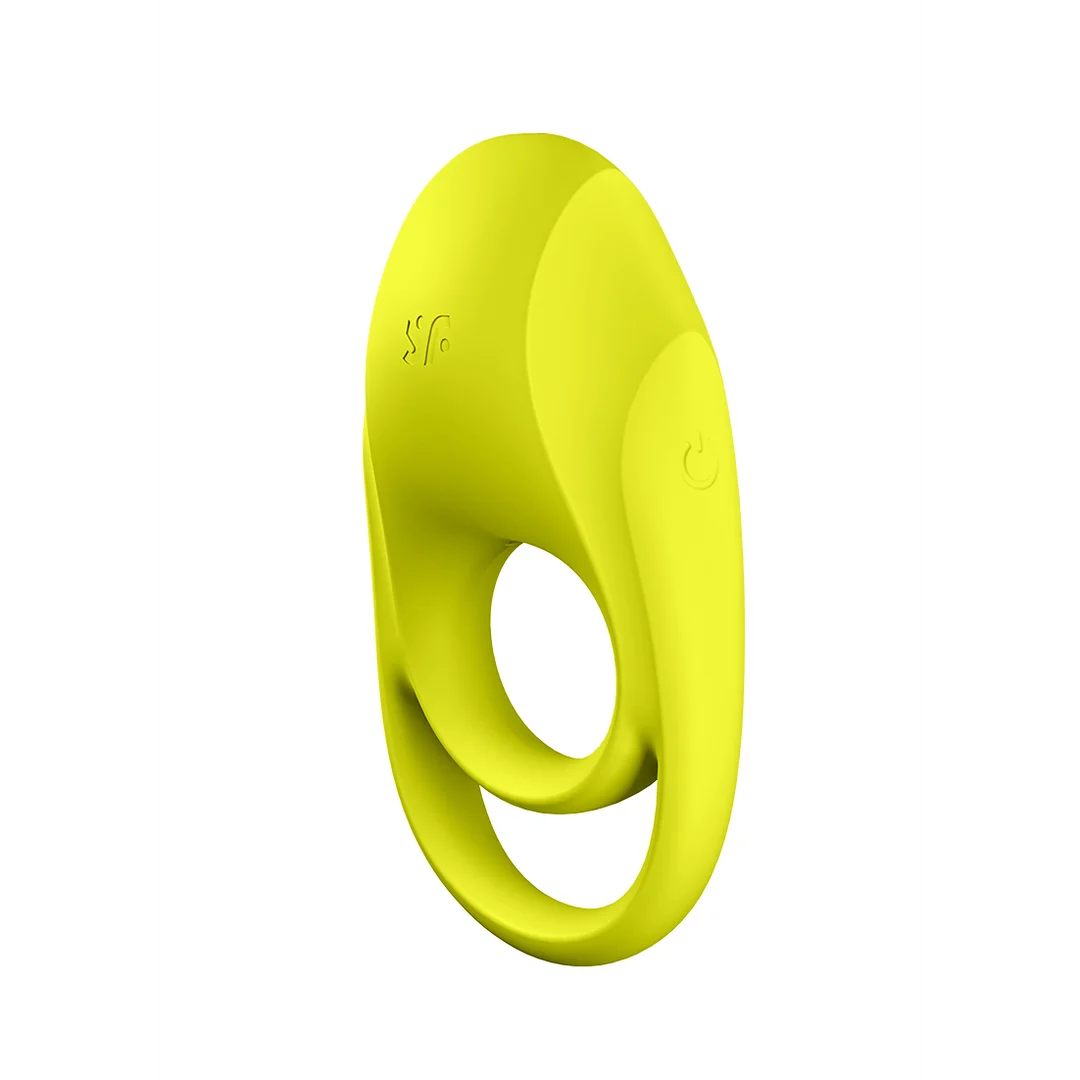 Anneau pénien vibrant avec stimulateur clitoridien – Spectaculaire – Anneau pénien vibrant double – Vert néon – Image 5