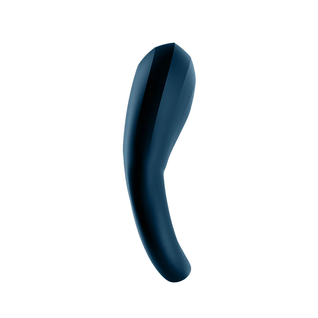 Anneau pénien vibrant avec stimulation supplémentaire | Epic Duo Ring | Anneau pénien vibrant à double anneau | Bleu foncé – Image 2