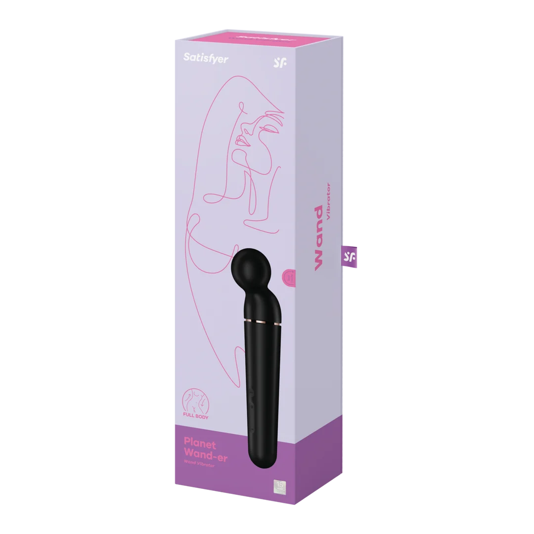 4018553-2 Vibromasseur wand Satisfyer, 10 modes et 6 intensités, Satisfyer noir et or rose – Image 1