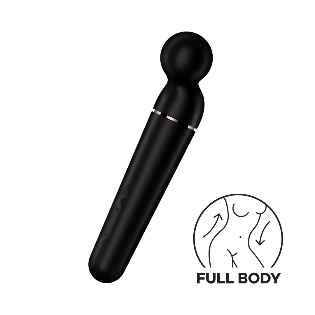 Vibromasseur wand Satisfyer, 10 modes et 6 intensités, Satisfyer noir et or rose – Image 2