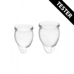 Lot de deux coupes menstruelles (15 ml et 20 ml), transparentes – Tester