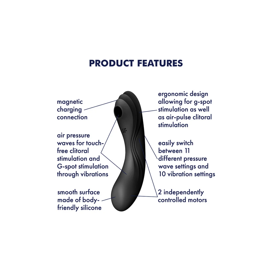 Satisfyer vibromasseur pour point G avec 11 vagues de pulsations d’air – Curvy Trinity 4 – Image 3