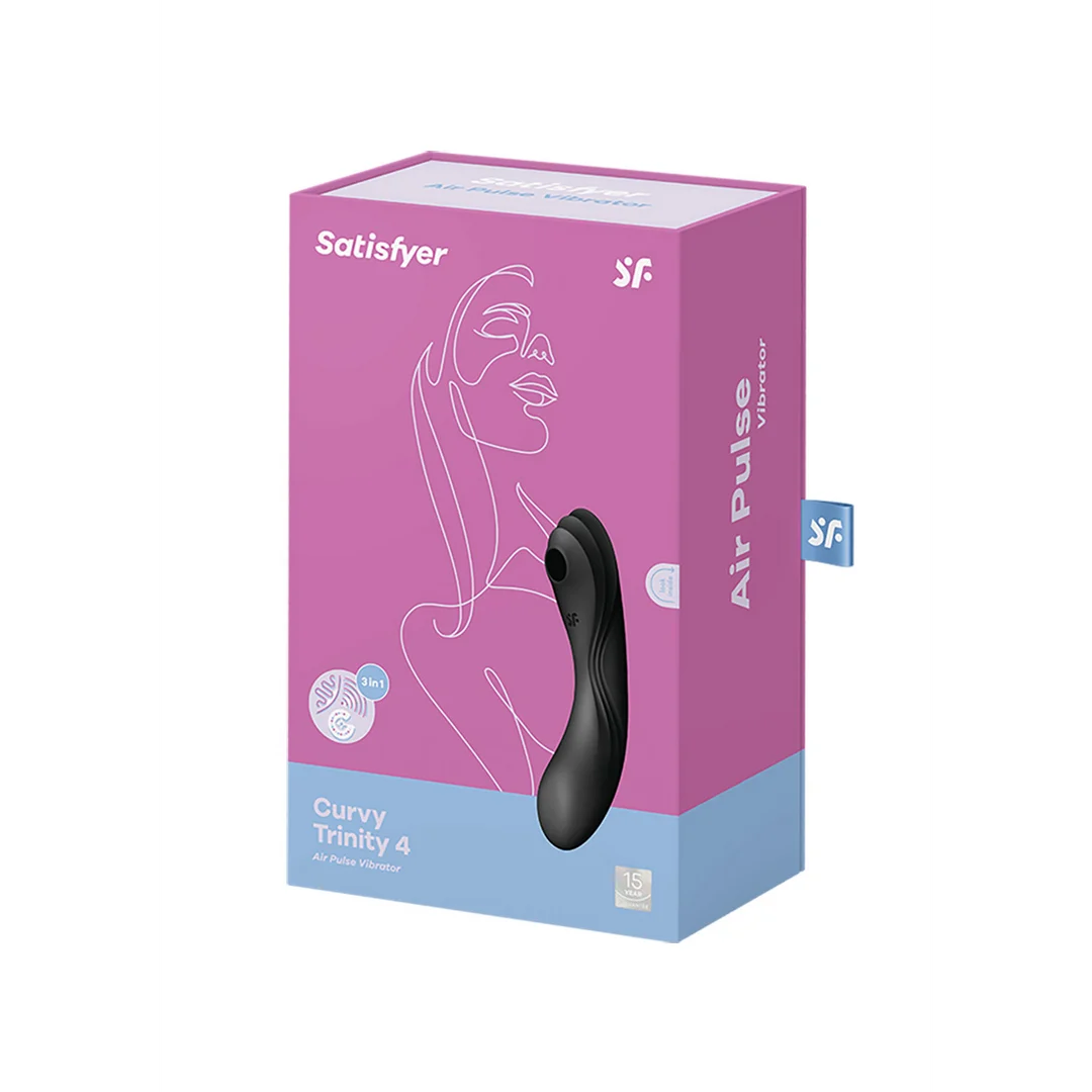 4036540-2 Satisfyer vibromasseur pour point G avec 11 vagues de pulsations d’air – Curvy Trinity 4 – Image 1