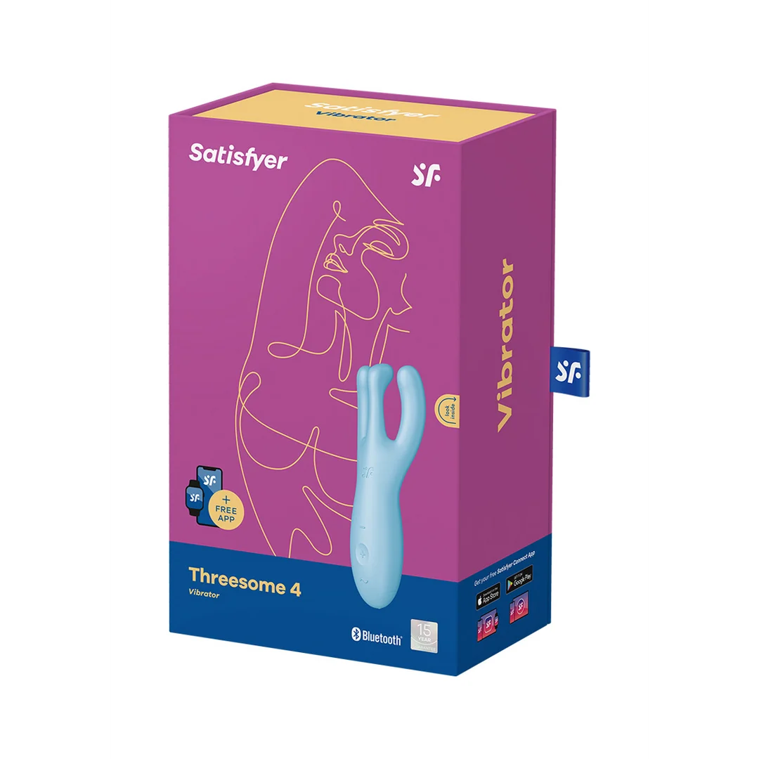 Satisfyer Threesome 4Plus blauwe lay on vibrator met app