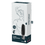 Masturbateur vibrant avec anneau de maintien, noir