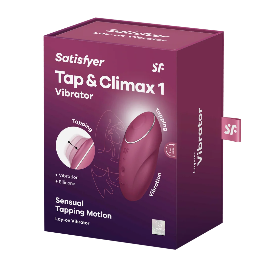 Satisfyer vibromasseur clitoridien avec 11 programmes de tapotement et de vibration – Tap et Climax 1 – Image 1