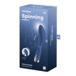 Vibromasseur rabbit Satisfyer : tête rotative et vibrations puissantes, bleu