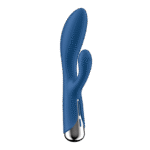 Vibromasseur rabbit Satisfyer : tête rotative et vibrations puissantes, bleu – Image 3