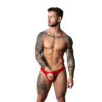 String Male Power Open Ring avec cockring bleu cobalt – Image 2
