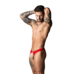 String Male Power Open Ring avec cockring bleu cobalt – Image 3