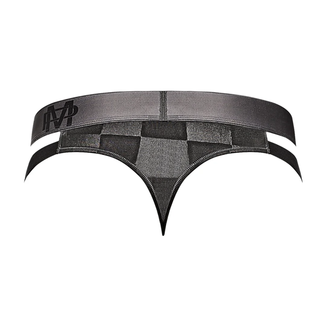 String sexy à découpes et imprimé damier pour une allure sensuelle – Male Power – Image 6